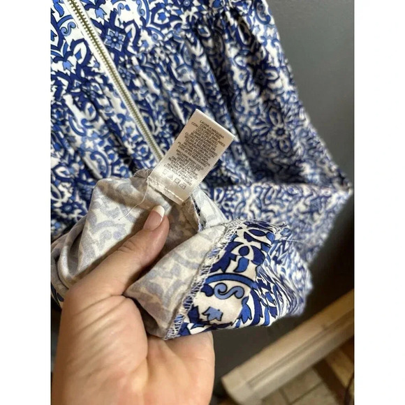 Milly For Design Nation Italia Dress A-Line V-neck Blue Combo 8 Pleated Banvin - Picture 10 of 12